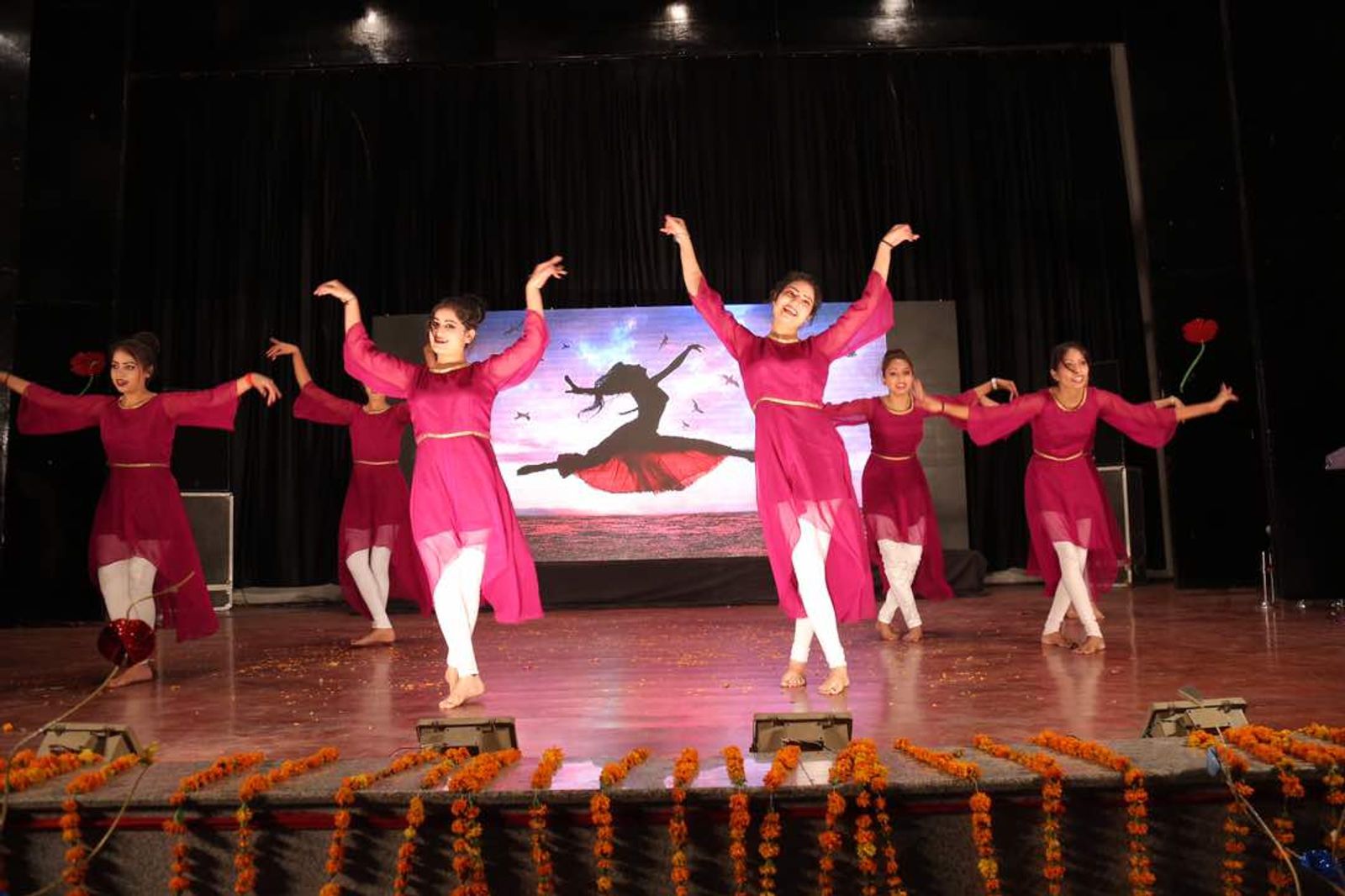 Girls of Aaghaaz performing on stage