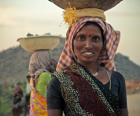 A working woman smiling