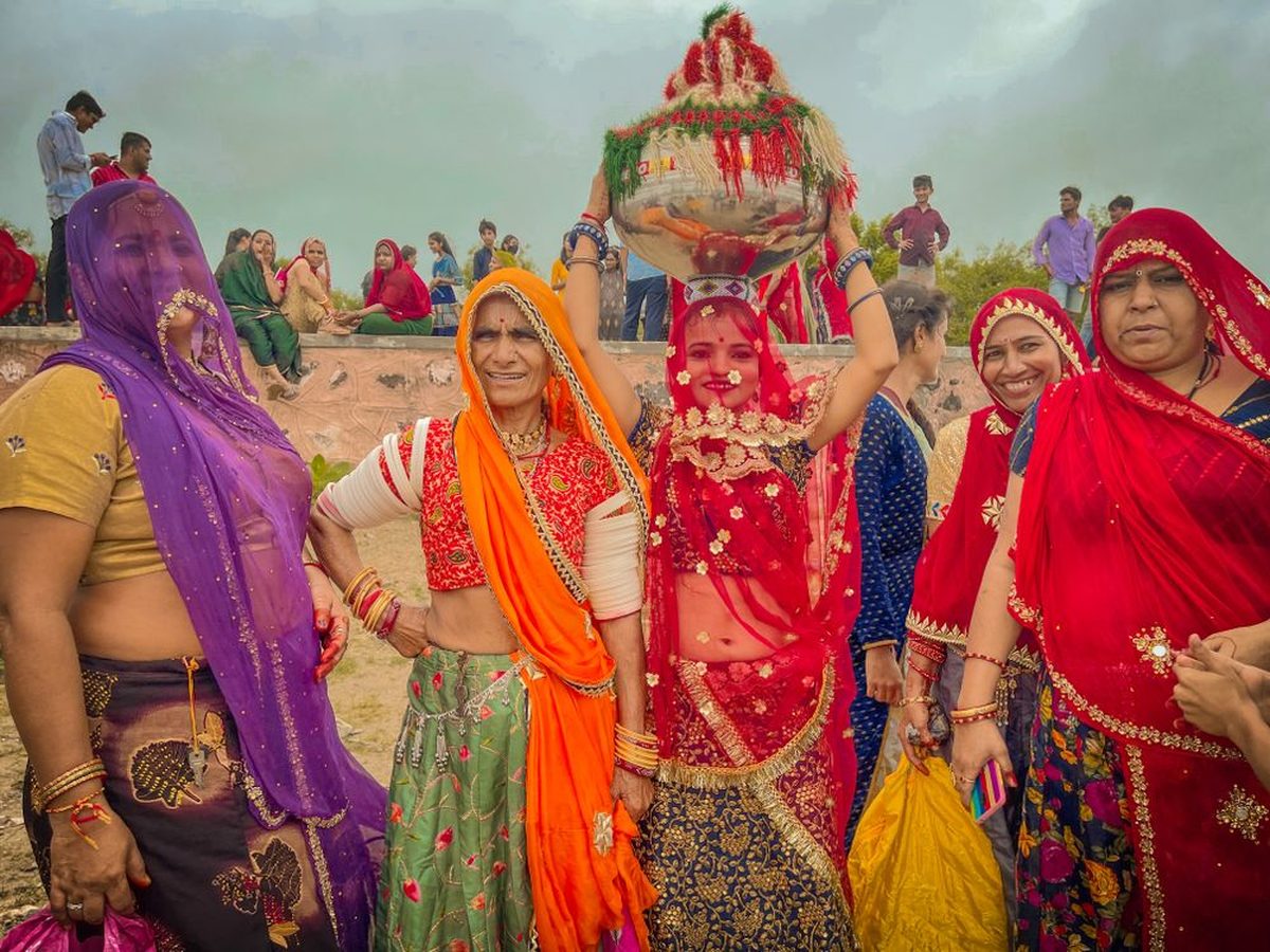 Women of a Rajasthani community gathering